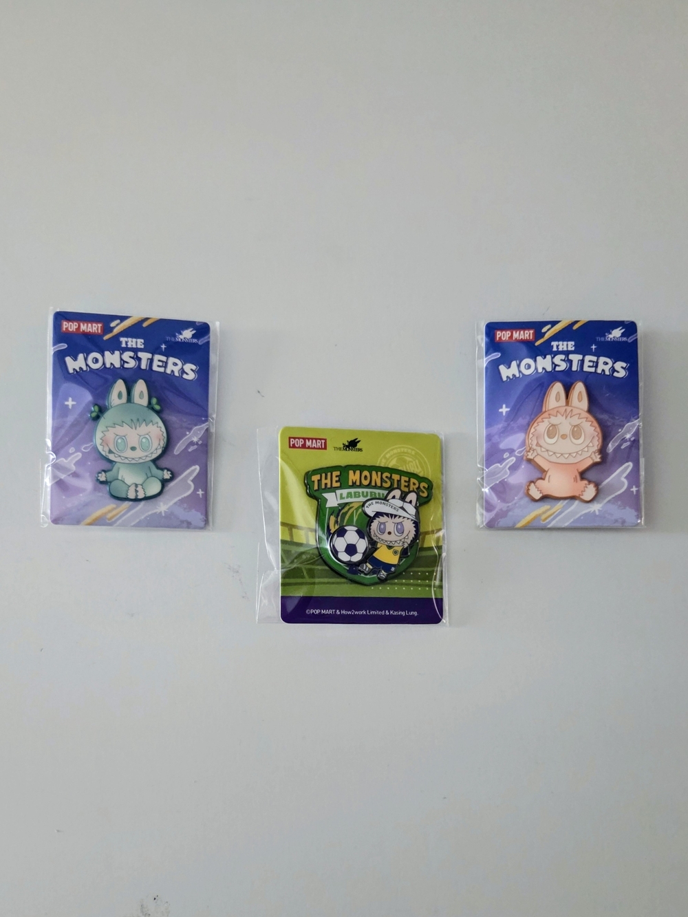 POP MART The Monsters Labubu Enamel Pin Set, 3-Pack Pinback Buttons